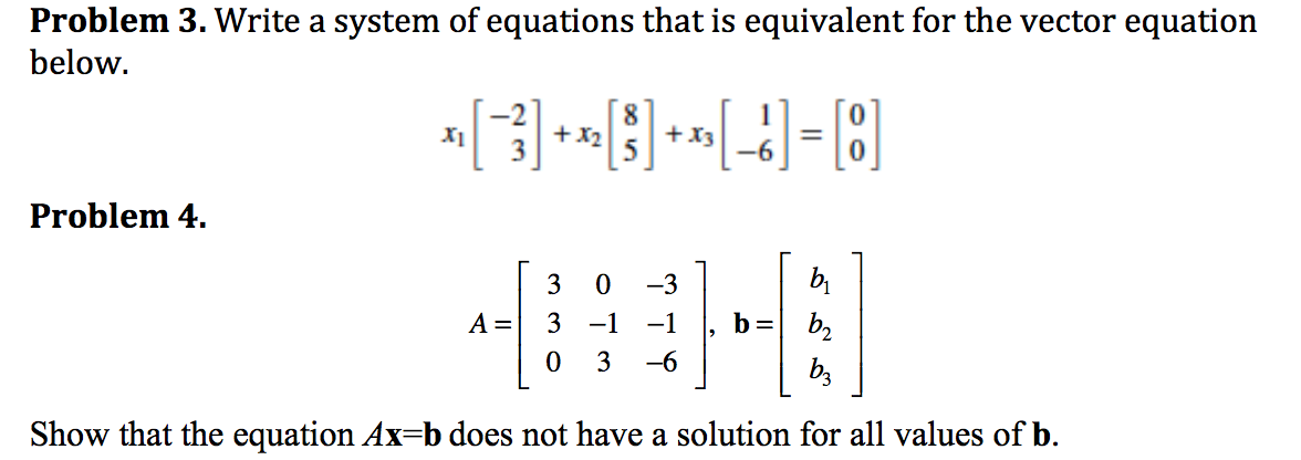 Write a system of equations that is equivalent for | Chegg.com