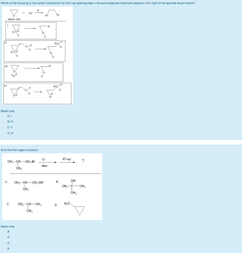 Solved Which of the following is the correct mechanism for | Chegg.com