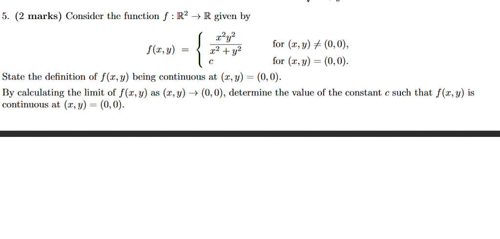 Solved Consider The Function F: R^2 Rightarrow R Given By 