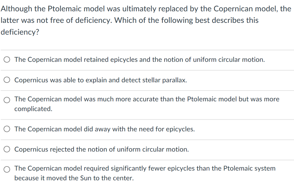 Solved Which of the following statements regarding our solar