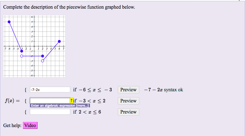 solve piecewise functions