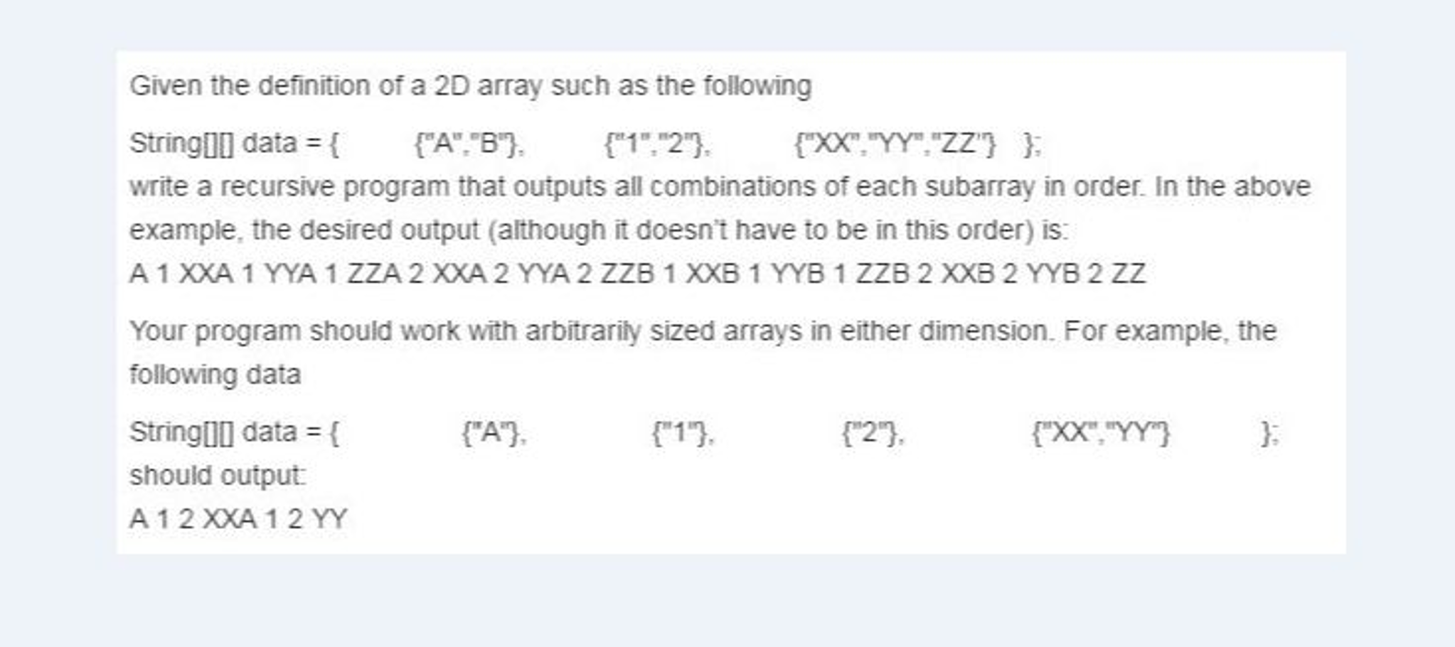 Solved Given the definition of a 2D array such as the | Chegg.com