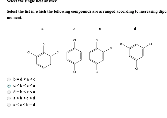 Solved Select The Single Best Answer Is The Following Chegg Com