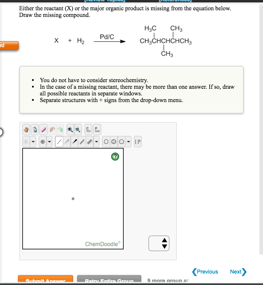 Solved Either the reactant (X) or the major organic product