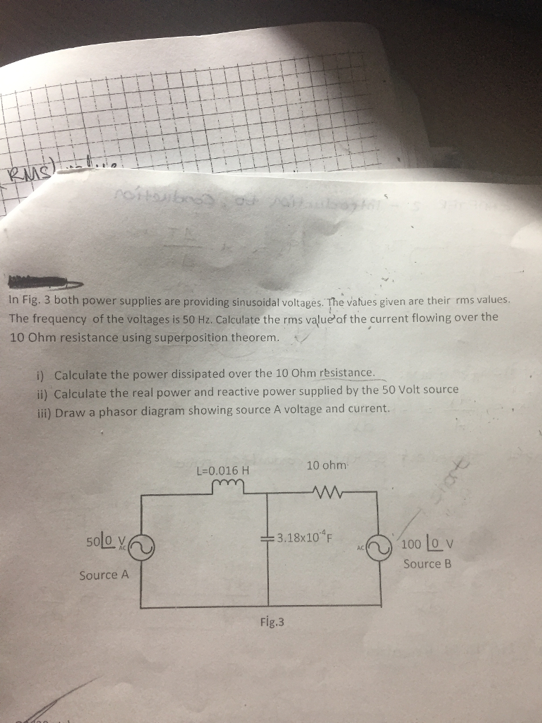 Solved In Fig. 3 both power supplies are providing | Chegg.com