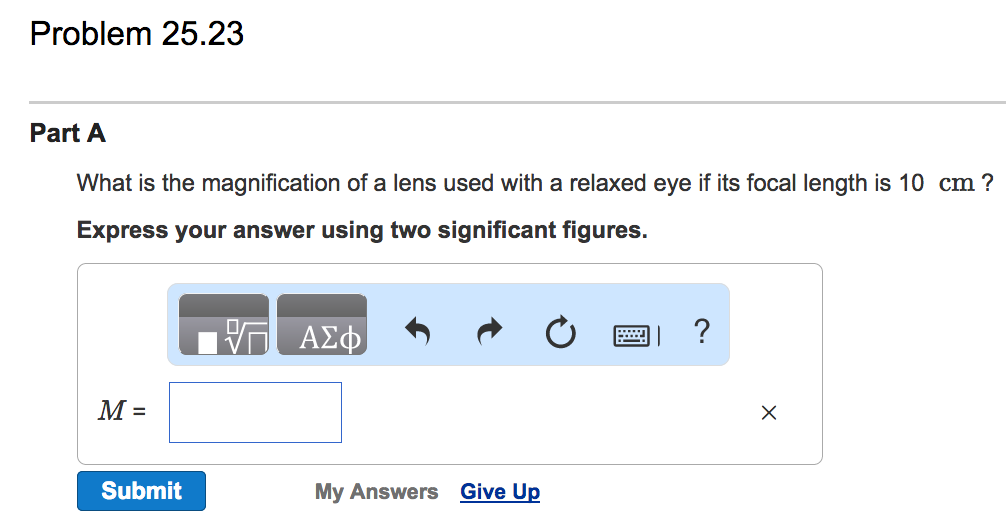 Solved What is the magnification of a lens used with a | Chegg.com