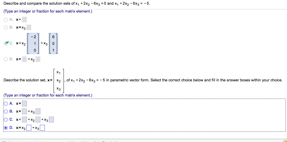 Solved Describe And Compare The Solution Sets Of Chegg