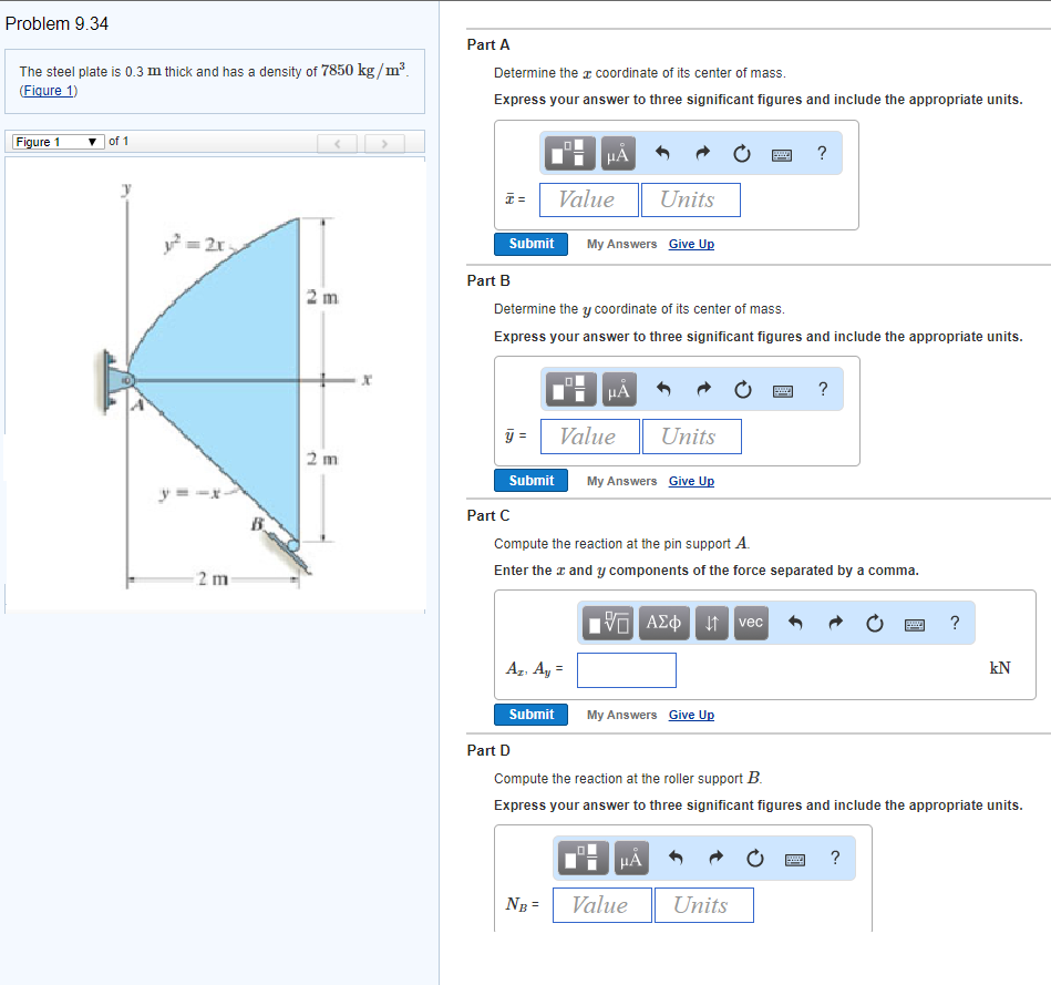 Solved Problem 9.34 Part A The steel plate is 0.3 m thick | Chegg.com