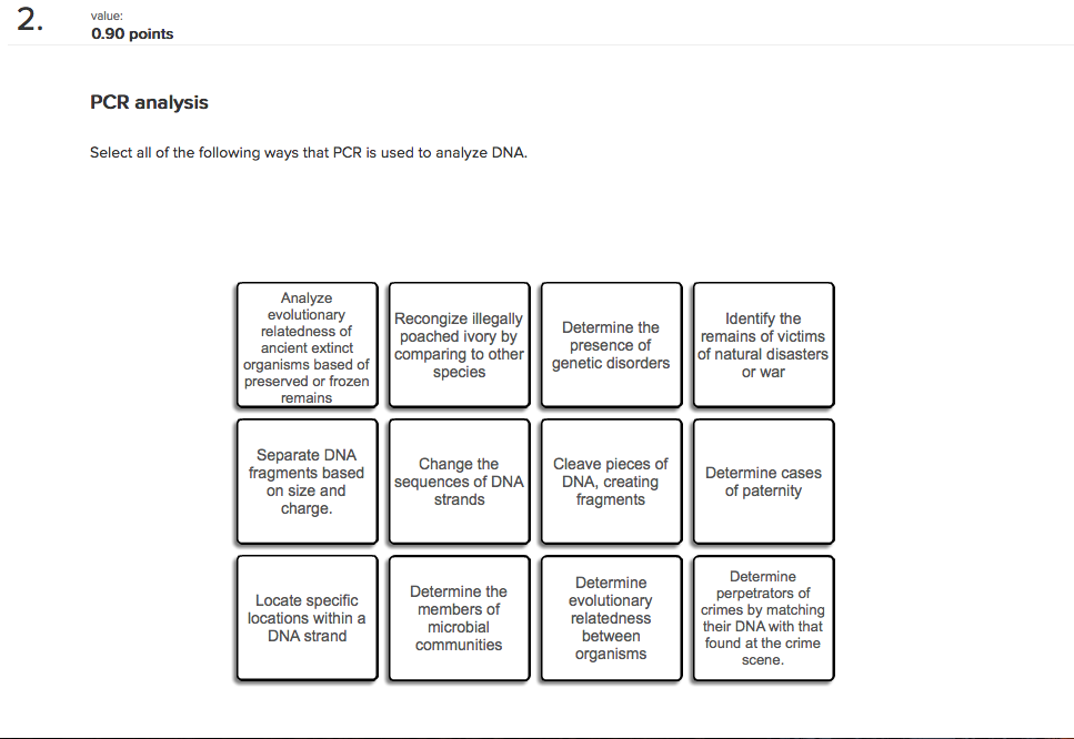 Solved Select All Of The Following Ways That PCR Is Used To | Chegg.com