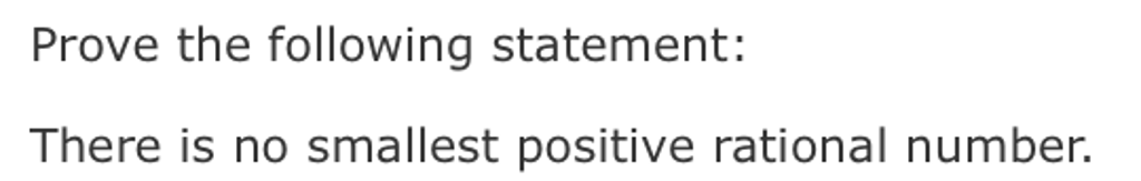 Which Is The Smallest Positive Rational Number