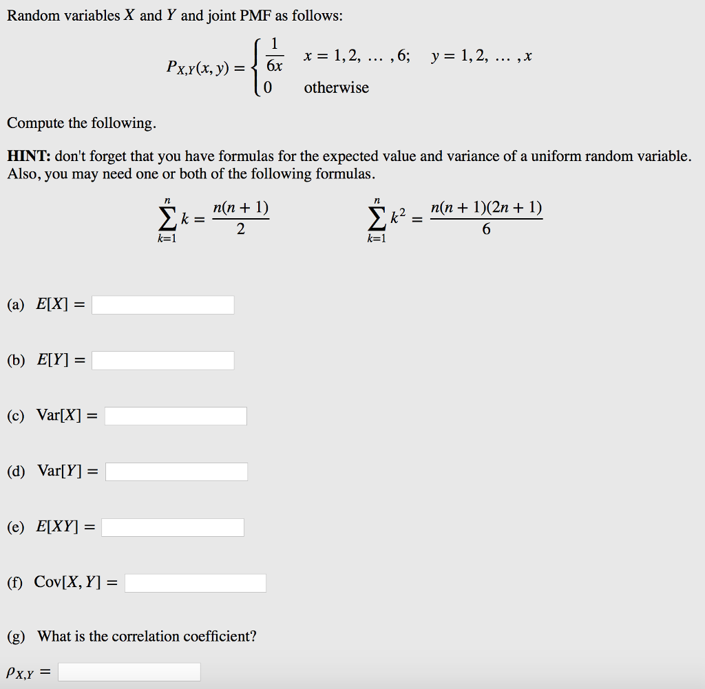 Solved Random Variables X And Y And Joint Pmf As Follows 4848