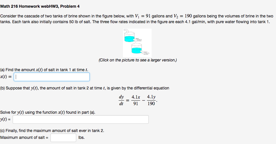 Solved Math 216 Homework webHW3, Problem 4 Consider the | Chegg.com