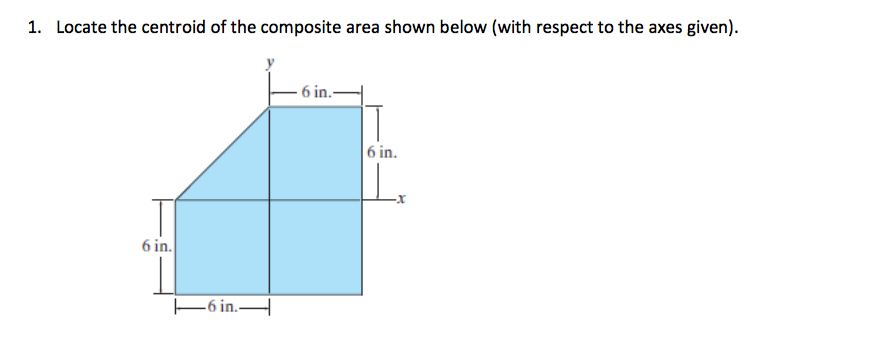 Locate the centroid of the composite area shown below | Chegg.com