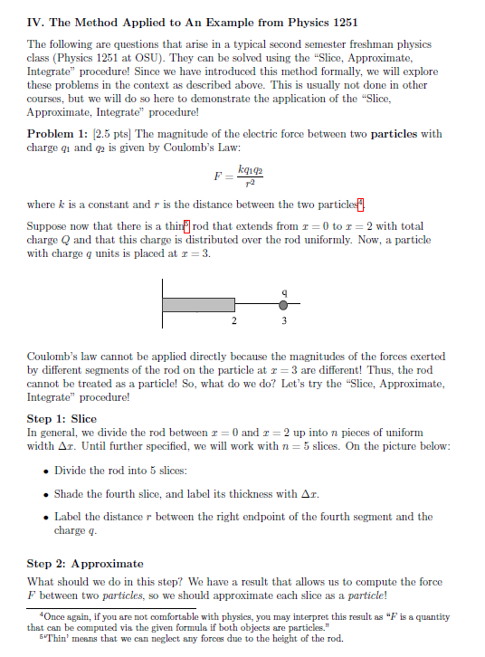 Solved IV. The Method Applied to An Example from Physics