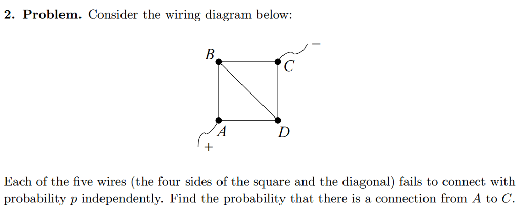 Solved 2. Problem. Consider the wiring diagram below: Each | Chegg.com