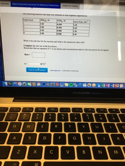 solved-the-following-reaction-rate-data-was-obtained-in-four-chegg