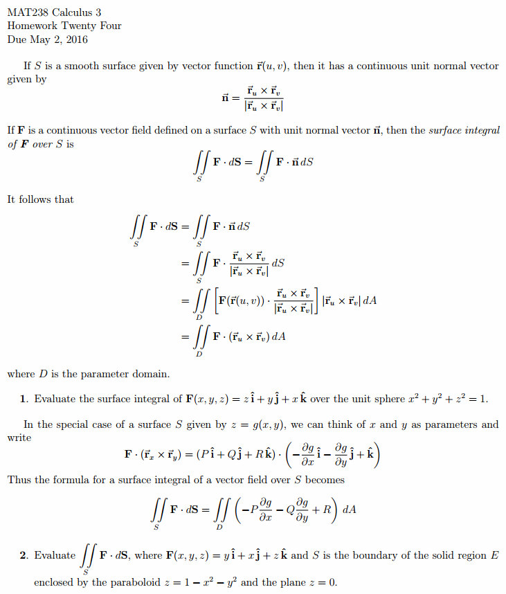 Solved If S is a smooth surface given by vector function | Chegg.com