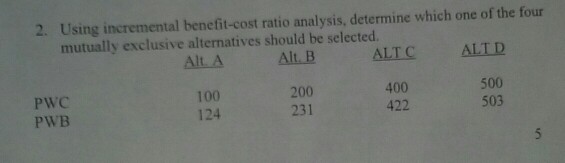 solved-using-incremental-benefit-cost-ratio-analysis-chegg