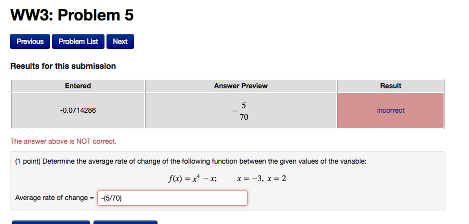 Rate Of Change Calculator Mathway