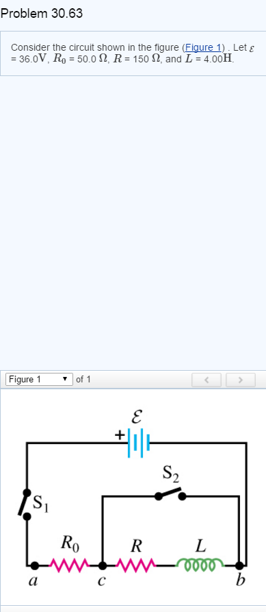 Solved Problem 30.63 Consider the circuit shown in the | Chegg.com
