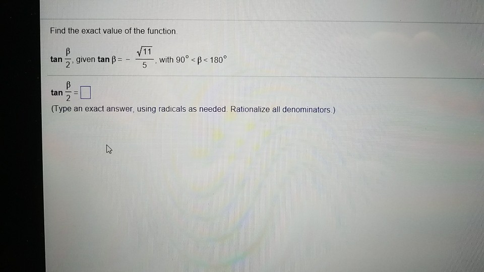 how to find the exact value of a tan function