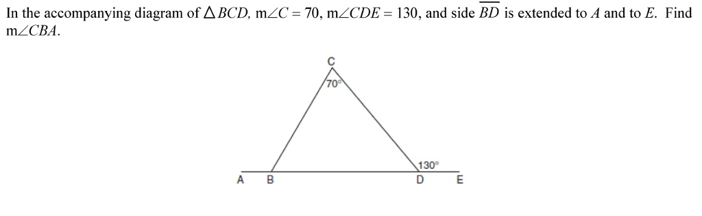 Solved In the accompanying diagram of Delta BCD, m | Chegg.com image.