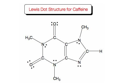 caffeine molecule lewis structure following dot consider shown check below true ch3 h3c which