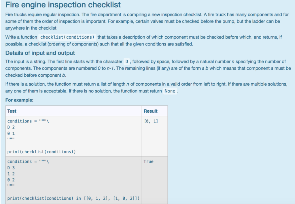 Fire engine inspection checklist Fire trucks require | Chegg.com