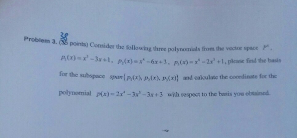 Solved Problem 3. points) Consider the following three | Chegg.com