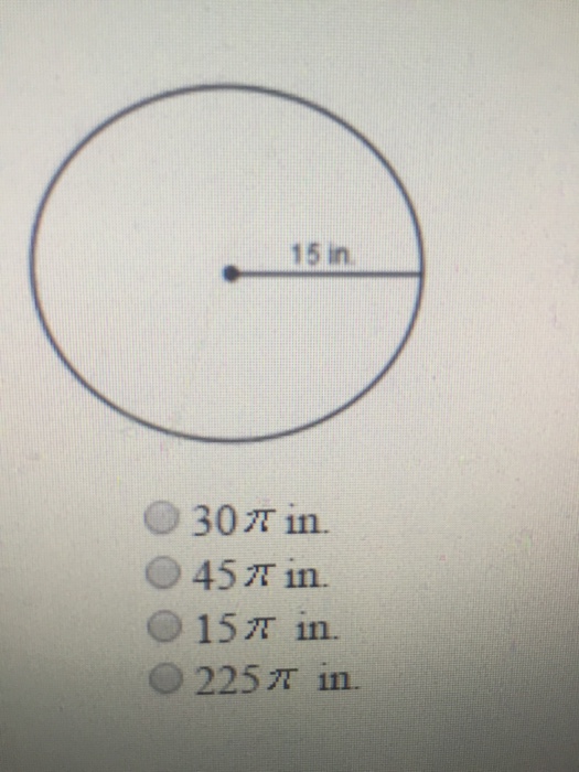 Solved What is the circumference of the given circle in | Chegg.com