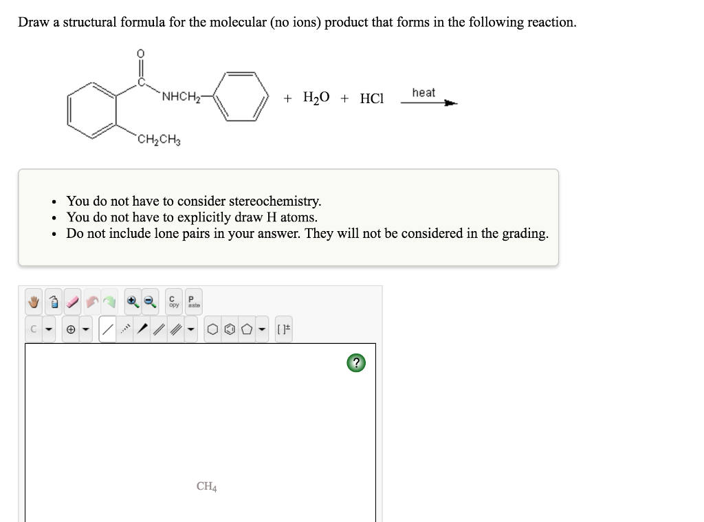 Solved Draw a structural formula for the molecular (no ions) | Chegg.com