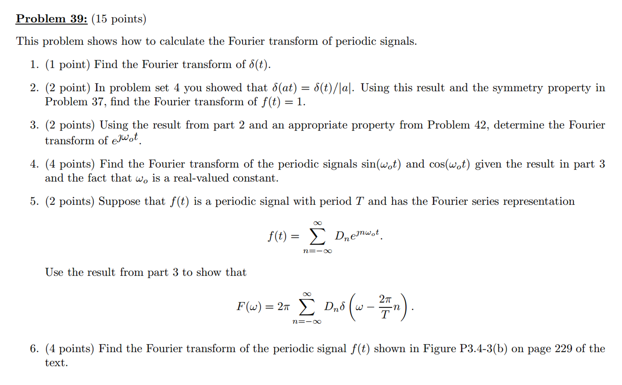 Solved This Problem Shows How To Calculate The Fourier