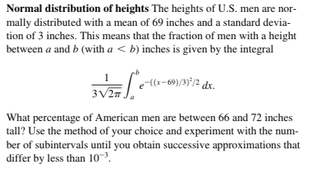 Solved Normal distribution of heights The heights of U.S. | Chegg.com