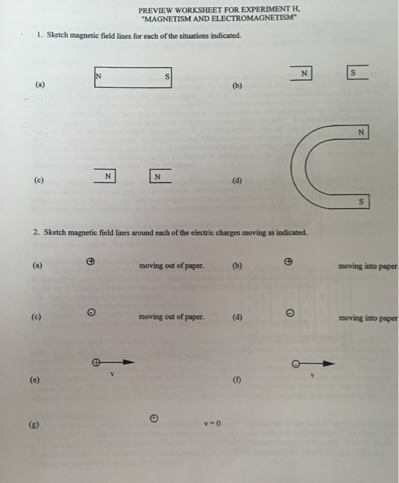 Solved Sketch magnetic field lines for each of the | Chegg.com