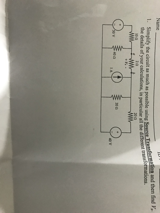 Solved Simplify The Circuit As Much As Possible Using Source | Chegg.com