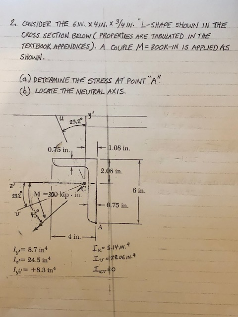 Solved 2. CousIDER THE 61N.x4IN.x3/41N、ML-SHAPE sHOWN 1N THE | Chegg.com