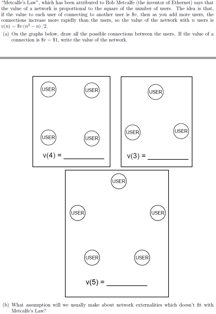Solved "Metcalfe's Law", Which Has Been Attributed To Bob | Chegg.com