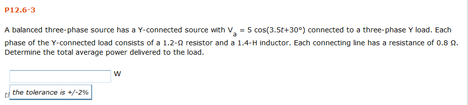 Solved A balanced three-phase source has a y-connected | Chegg.com