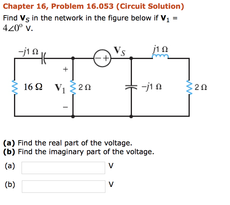 Solved Chapter 16, Problem 16.053 (Circuit Solution) Find Vs | Chegg.com