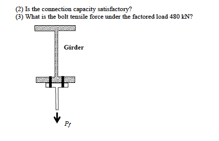 Solved 2. Design the following tension tee connection for | Chegg.com