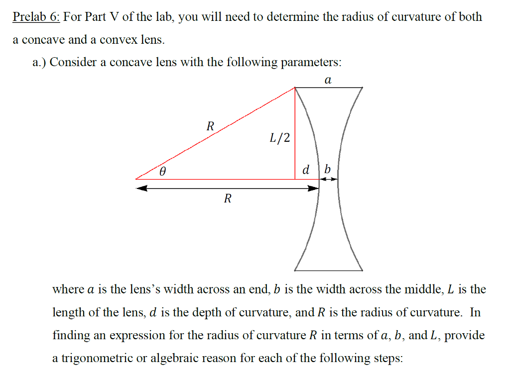 Solved Prelab 6 For Part V of the lab, you will need to