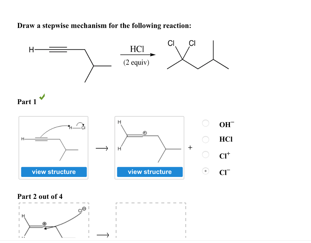Solved Draw a stepwise mechanism for the following reaction