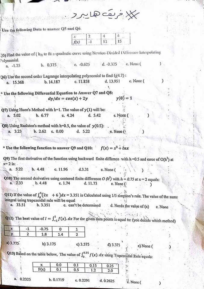 Solved Use the following Data to answer Q5 and Q6. Find the | Chegg.com