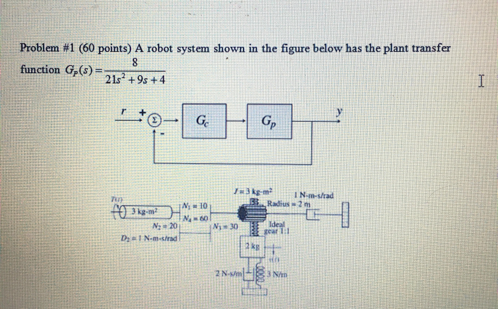 Solved Problem #1 (60 points) A robot system shown in the | Chegg.com