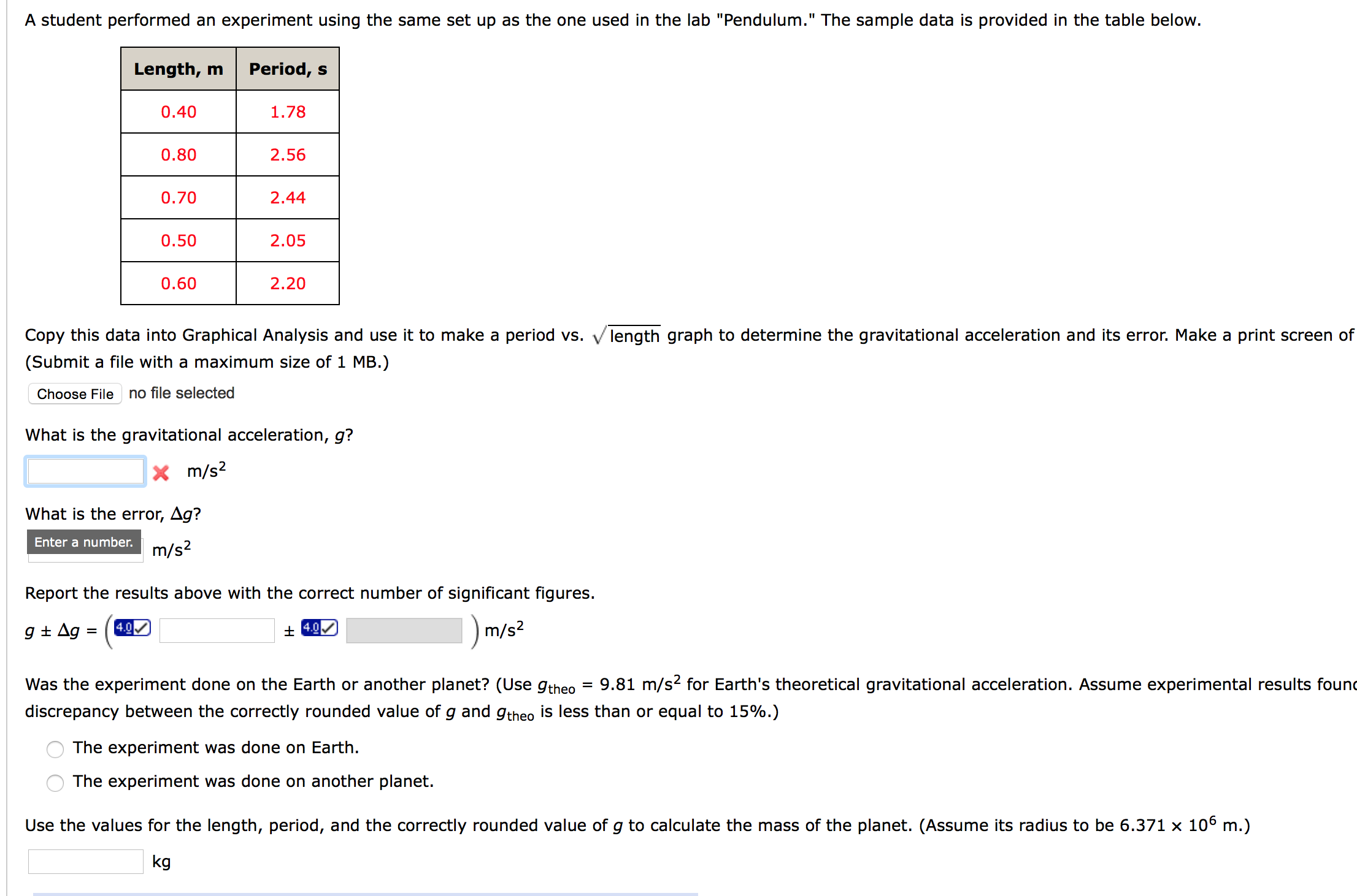 Solved A student performed an experiment using the same set | Chegg.com