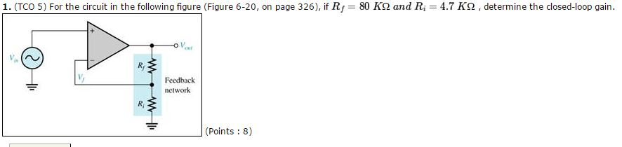 Solved For the circuit in the following figure (Figure 6-20, | Chegg.com