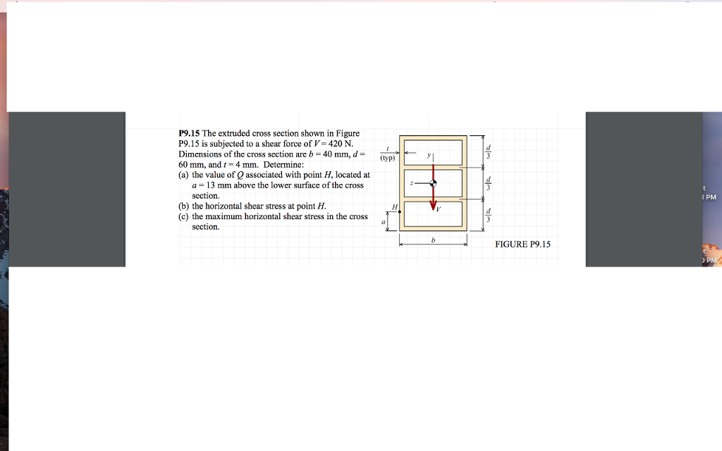 Solved P9.15 The extruded cross section shown in Figure | Chegg.com