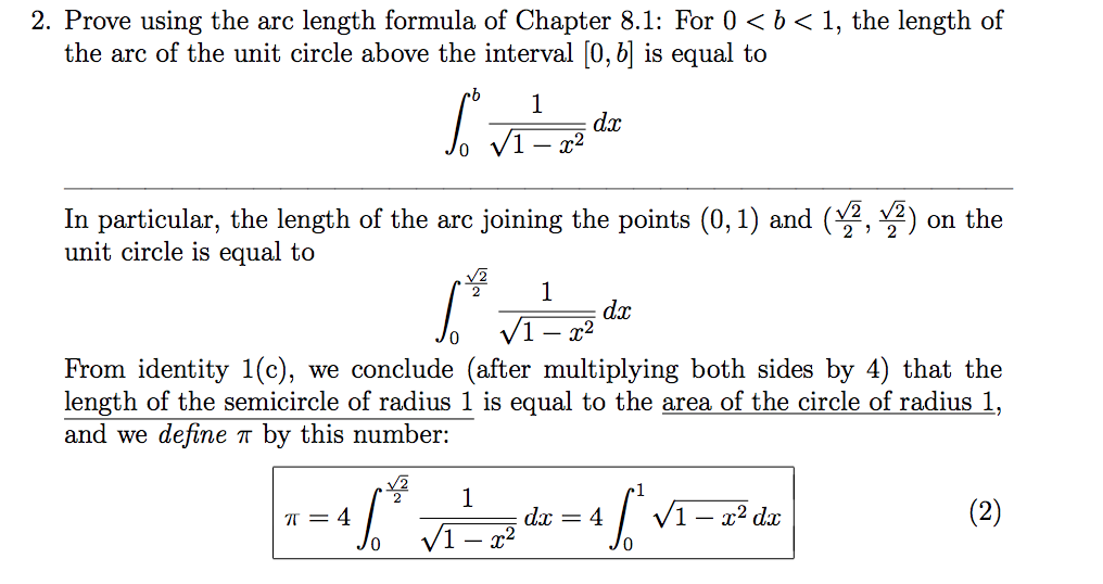 arc length practice problems calculus