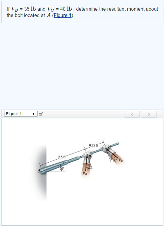 Solved If Fb - 35 lb and Fc = 40 lb, determine the resultant | Chegg.com