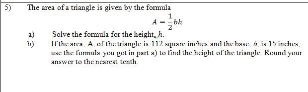 area of triangle formula when height is not given